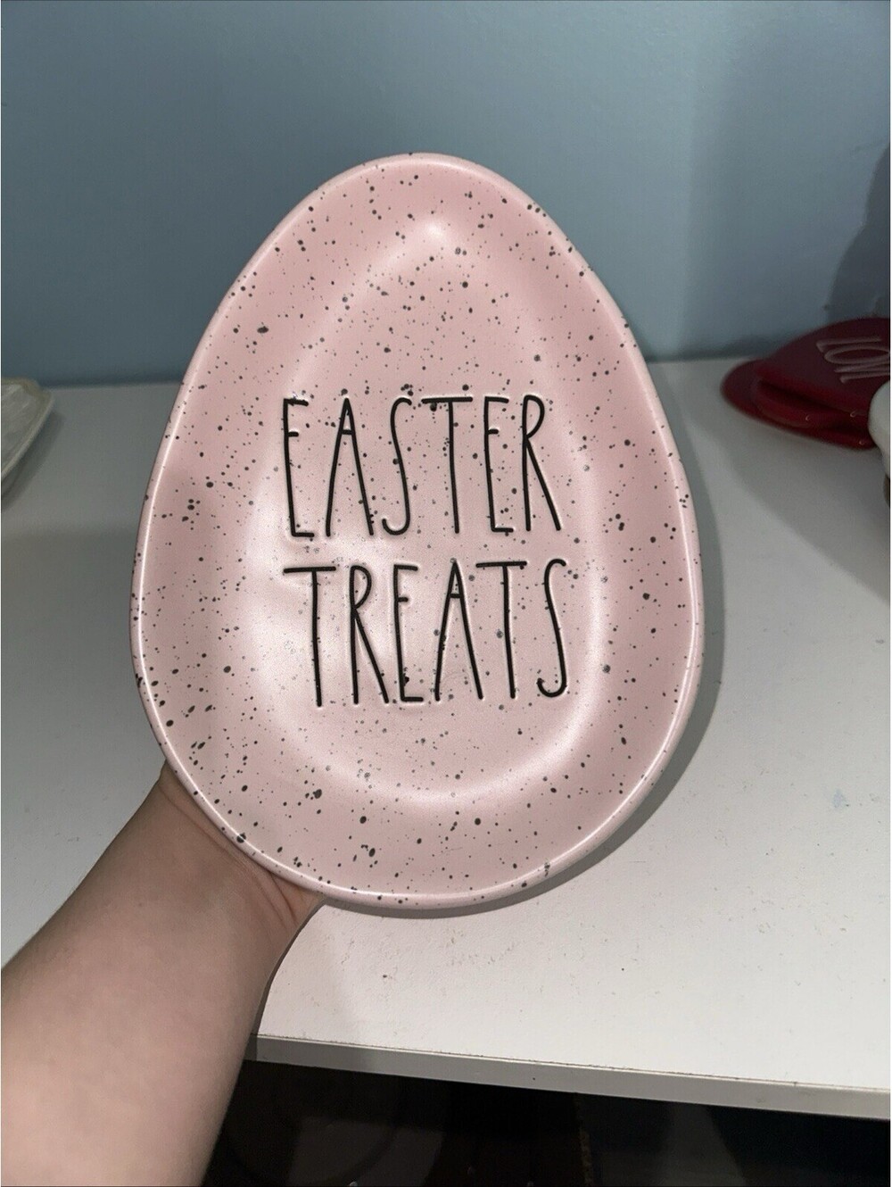 Rae Dunn Easter Treat Egg Shaped Plate